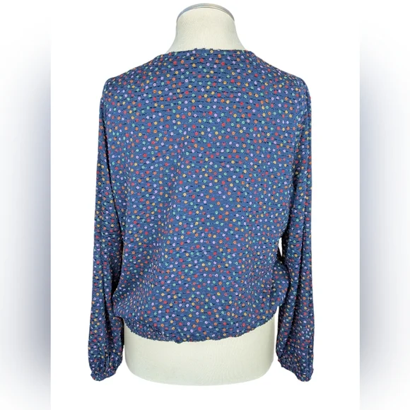 Madewell Lyric Wrap Top In Sugar Dot - Picture 2 of 5